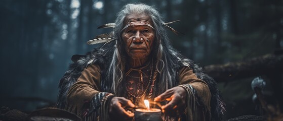 A shaman shares wisdom. Generative AI