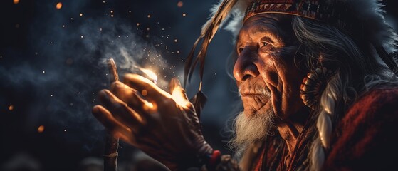 A shaman shares wisdom. Generative AI