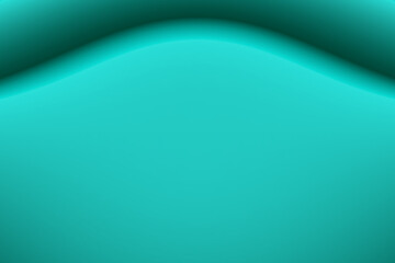 Farbverlauf in türkis mit kurviger Oberfläche - eleganter, abstrakter, wellenförmiger 3D-Hintergrund