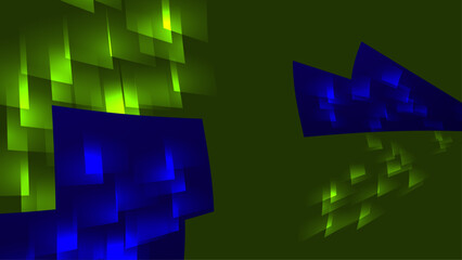 Abstract geometric texture green blue background