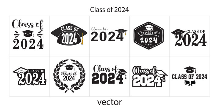 Premium Vector  Class of 2024 vector