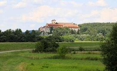 Bicycle path, Tyniec Benedictine Abbey, near Krakow. 