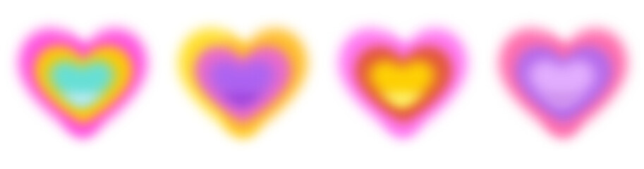 Heart blur colorful gradient