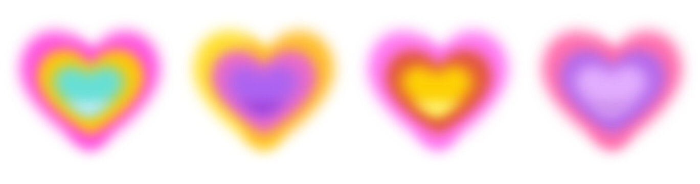 Heart blur colorful gradient