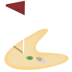 golf tournament design sports game illustration