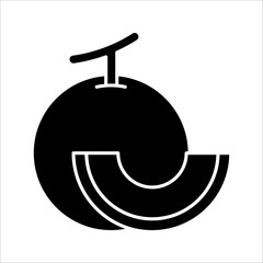 melon vector icon. fruit icon outline style. perfect use for icon, vector illustration on white background