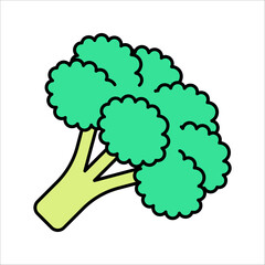 Broccoli line icon, outline vector sign, linear pictogram vector illustration on white background