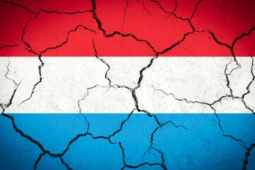 Luxembourg - cracked country flag