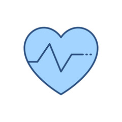Heartbeat Ratev related vector line icon. Isolated on white background. Vector illustration. Editable stroke