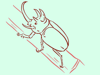image of a a bug vector for card illustration decoration