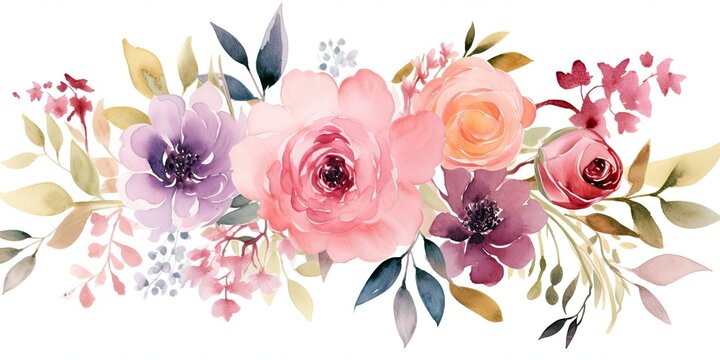Irresistible Watercolor Florals: Click Here!  Generative AI Images