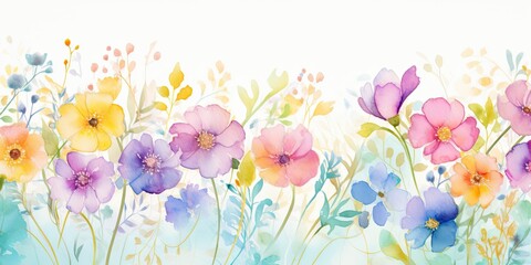 Enchanting Watercolor Florals for Your Creative Journey  Generative AI Images