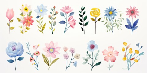 Trendy and Timeless: Watercolor Floral Backgrounds Generative AI Images