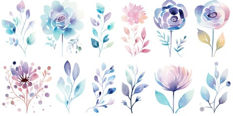 Dive into Beauty: Watercolor Floral Backgrounds  Generative AI Images