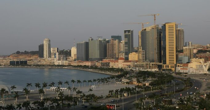 View over the new Marginal promenade Luanda Province Luanda Angola