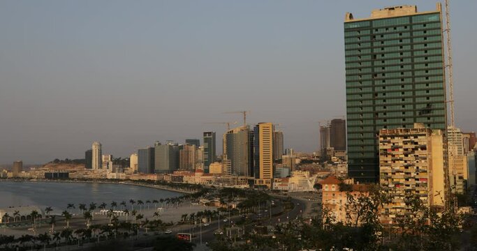 View over the new Marginal promenade Luanda Province Luanda Angola
