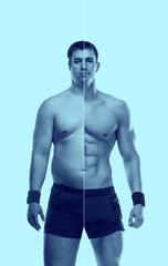 Fat to Fit. Before and After Weight Loss Fitness Transformation. The man was Fat but Became Fit....