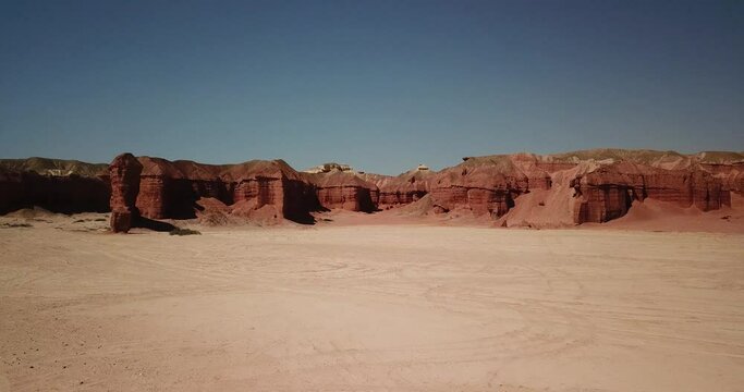 Rock formations in an arid area Cunene Province Curoca Angola