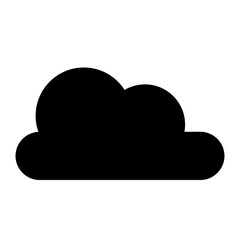 天気、曇り、雲を表す塗りつぶしスタイルのアイコン