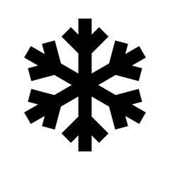 天気、雪、雪の結晶、寒い、冬を表す塗りつぶしスタイルのアイコン