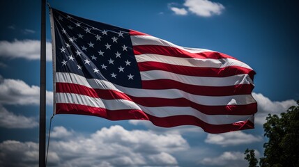 USA American Flag - Patriotic Symbol, Generative AI