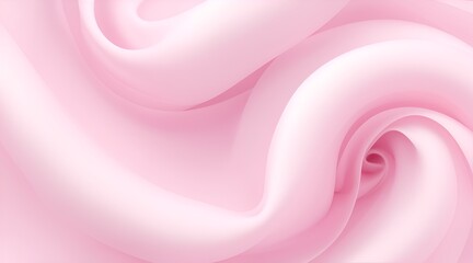 pastel pink silk satin soft fabric waves background banner with copy space