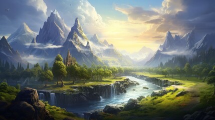 Amazing Fantasy Landscape Game Art