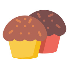 cupcakes flat illustration