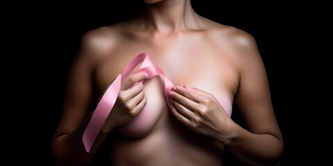 Breast cancer prevention campaign - obrazy, fototapety, plakaty