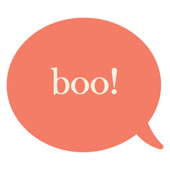 scare speech bubble flat illustration