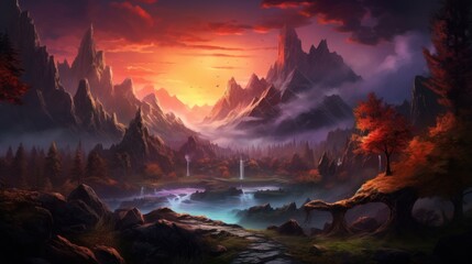 Amazing Fantasy Landscape Game Art