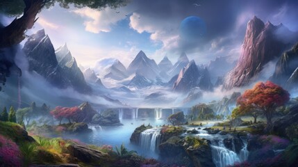 Amazing Fantasy Landscape Game Art