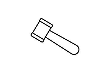 Hammer Icon. Icon related to carpentry, construction, projects. line icon style. Simple vector design editable