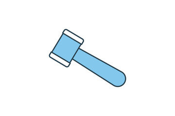 Hammer Icon. Icon related to carpentry, construction, projects. flat line icon style. Simple vector design editable
