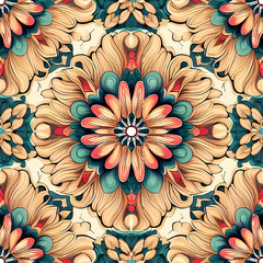 Flower Pattern Can be tiled together into a large image as needed.