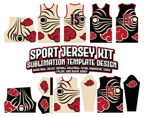Obito Mask Akatsuki Basketball Jersey Design Sportswear Template