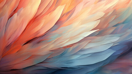 The beautiful feather bird texture background in the futurism
