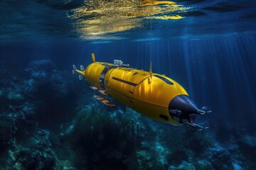autonomous underwater vehicle auv navigating
