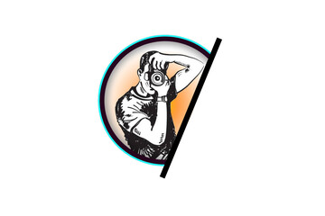 logo for company. logo icon. photographer. illustration