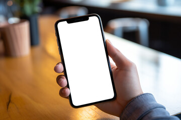 Person holding smartphone