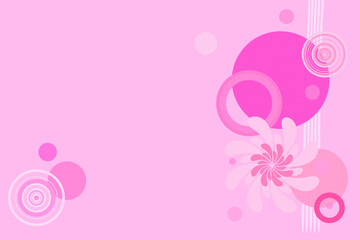 Monochrome pink abstract background with copy space. Barbie pink colour