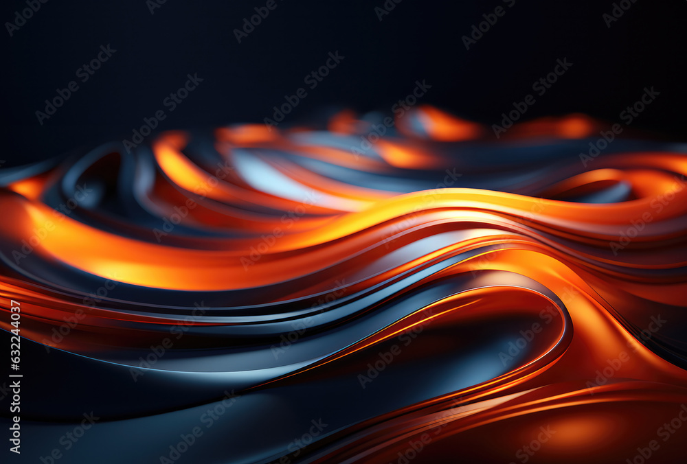 Aufkleber modern flow shape: abstract 3d background with vibrant motion for creative concepts