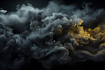 dark storm cloud illustration ,the sky is filled with dark clouds background ,generative ai