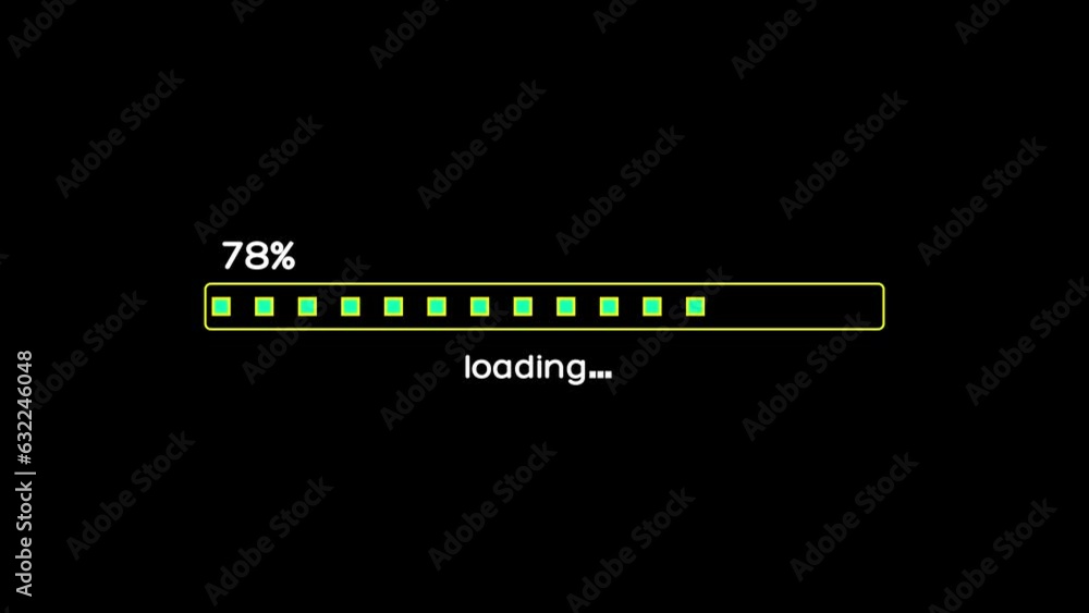 Poster loading bar animated, progress bar 4k
