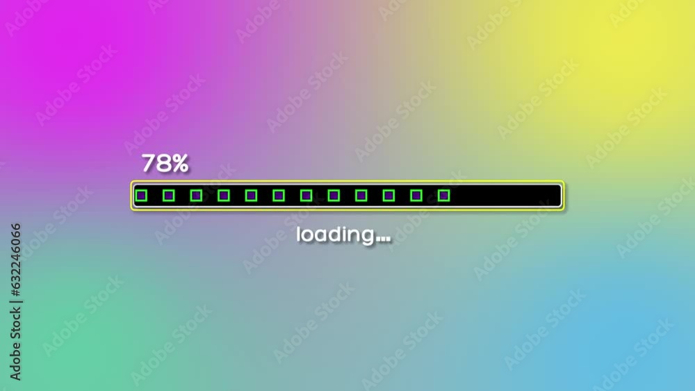 Poster loading bar animated, progress bar 4k