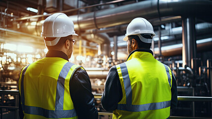 engineers inspecting at the factory