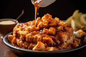 close-up of lattice pie crust being woven