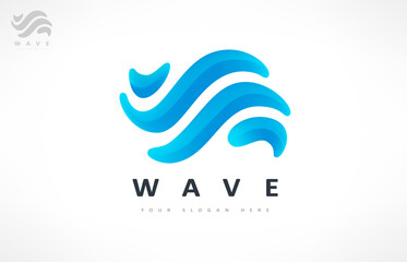 Wave logo vector. Water design.	