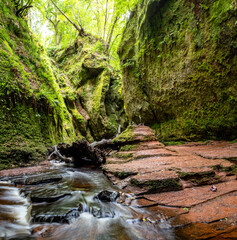 The Devil's pulpit in Finnich, Scotland