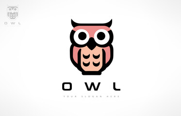 Owl bird logo vector. Animal design.